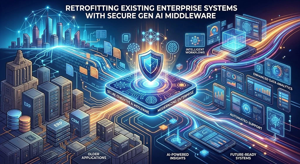 Retrofit Existing Enterprise Systems with Secure Generative AI Middleware