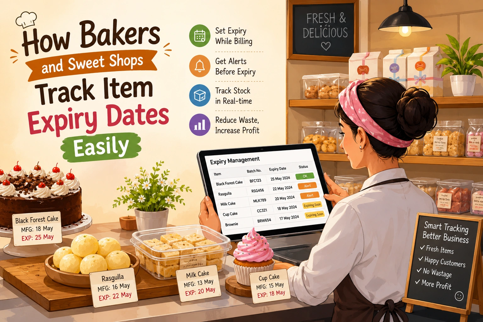 How Bakers and Sweet Shops Track Item Expiry Dates Easily