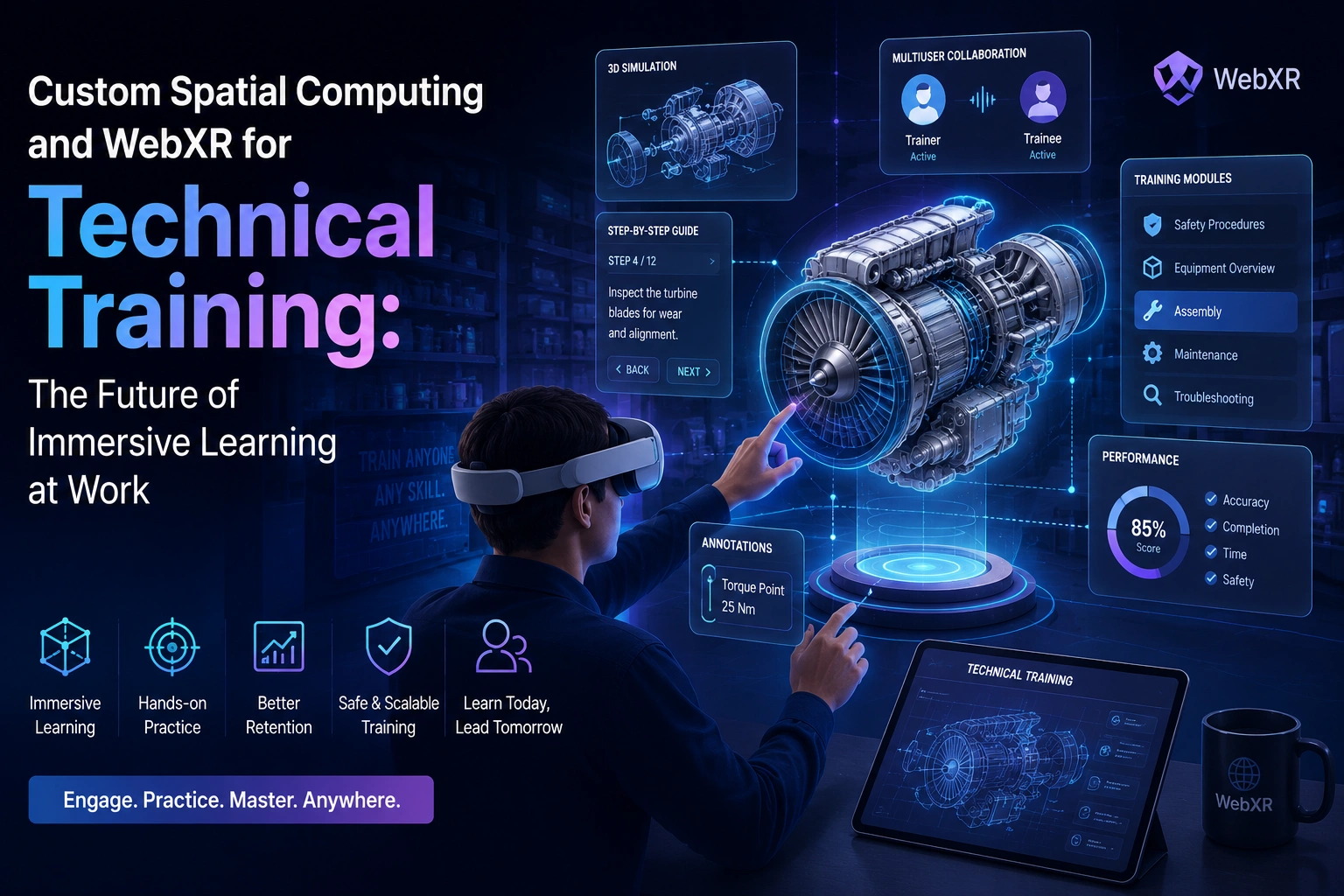 Custom Spatial Computing and WebXR for Technical Training