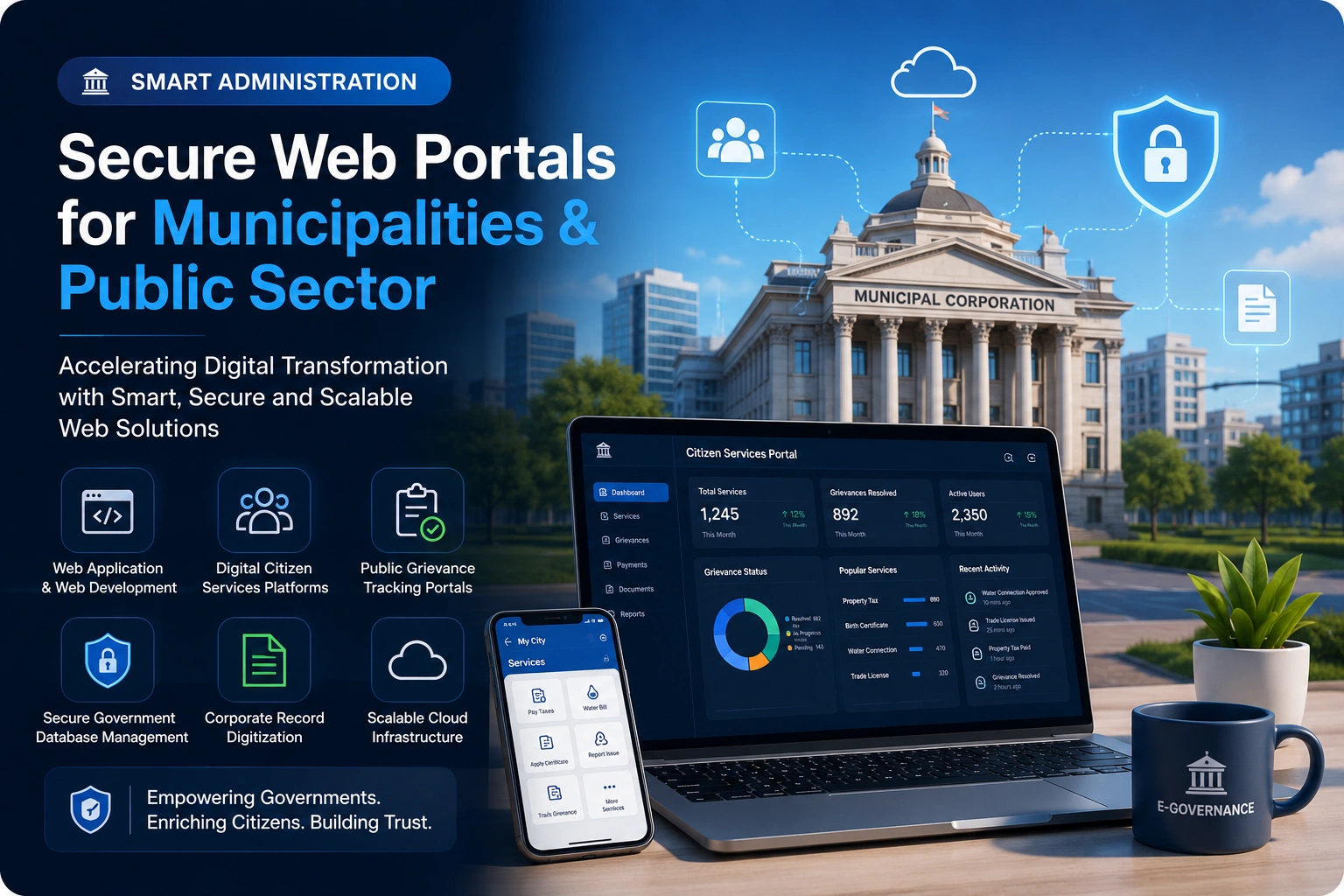 Smart Administration: Secure Web Portals for Municipalities and the Public Sector