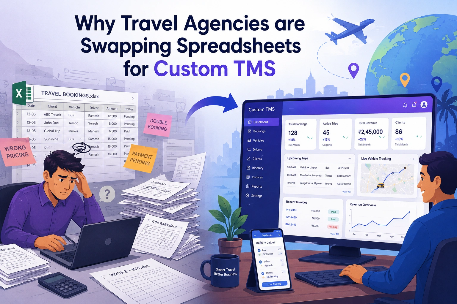 Why Travel Agencies are Swapping Spreadsheets for Custom TMS